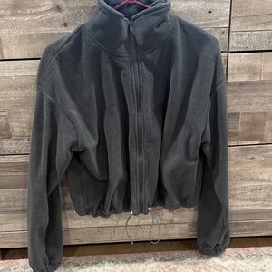 Women's gret Fleece Jacket cinch waist drawstring